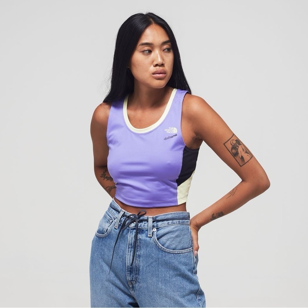 The North Face 90 Extreme Purple and Light Yellow Tank Top Size Medium NWOT